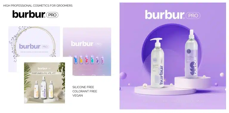 Брошура бренду з популярною лінійкою у фіолетових тонах